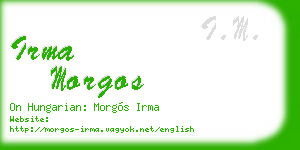 irma morgos business card